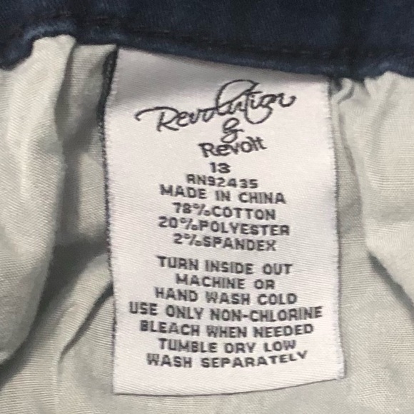 Skinny Compression Jeans Revolution by Revolt Size 13 Dark Blue Wash - Picture 4 of 8